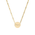 Engraved Circle Necklace —Forgiven