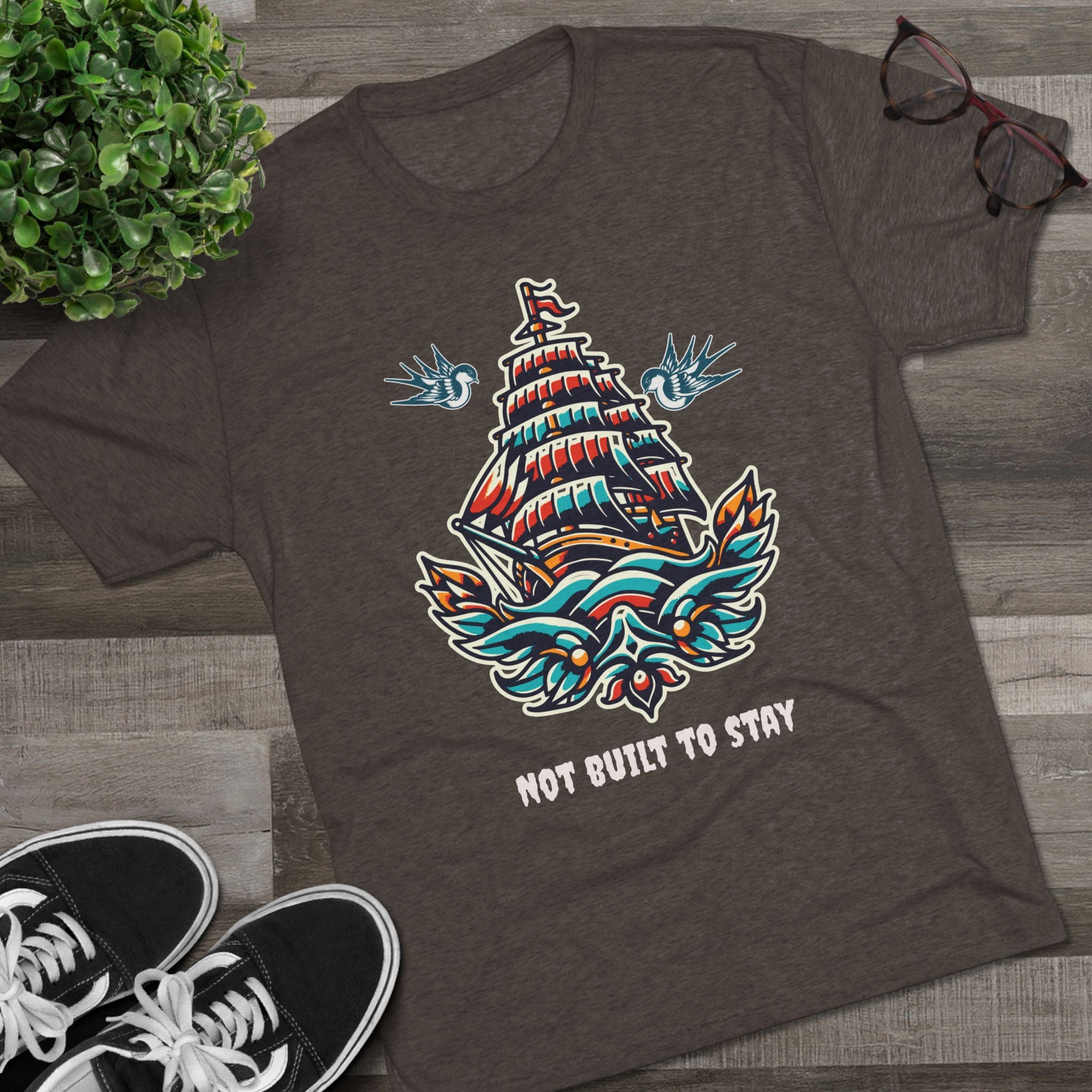 Not Built to Stay Tee — 'This World Is Not My Home' Christian Nautical T-Shirt