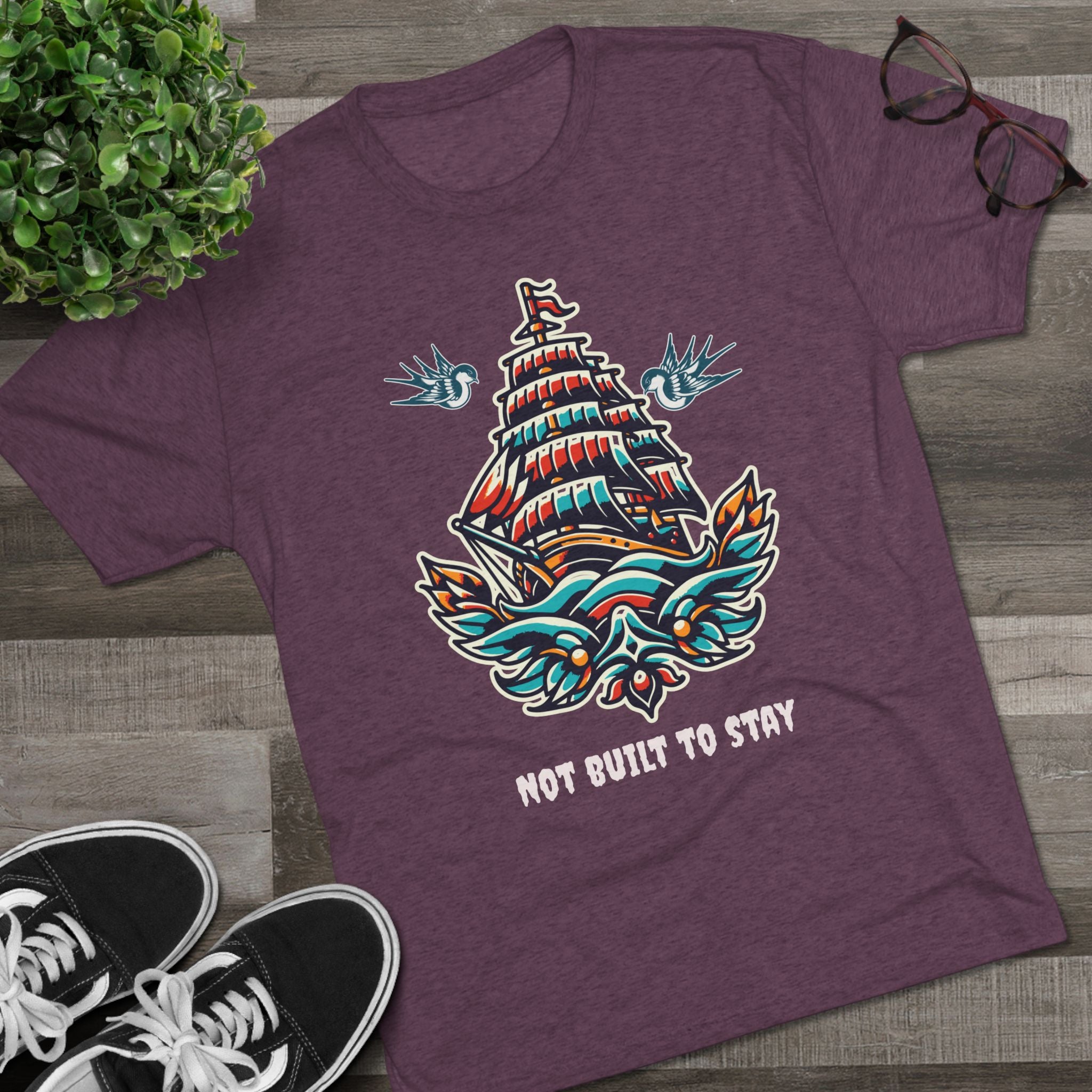Not Built to Stay Tee — 'This World Is Not My Home' Christian Nautical T-Shirt