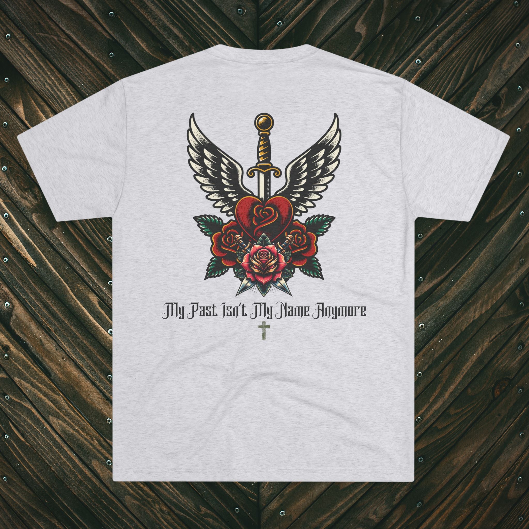 Dagger & Roses T-Shirt — "My Past Isn't My Name Anymore" Christian Tee