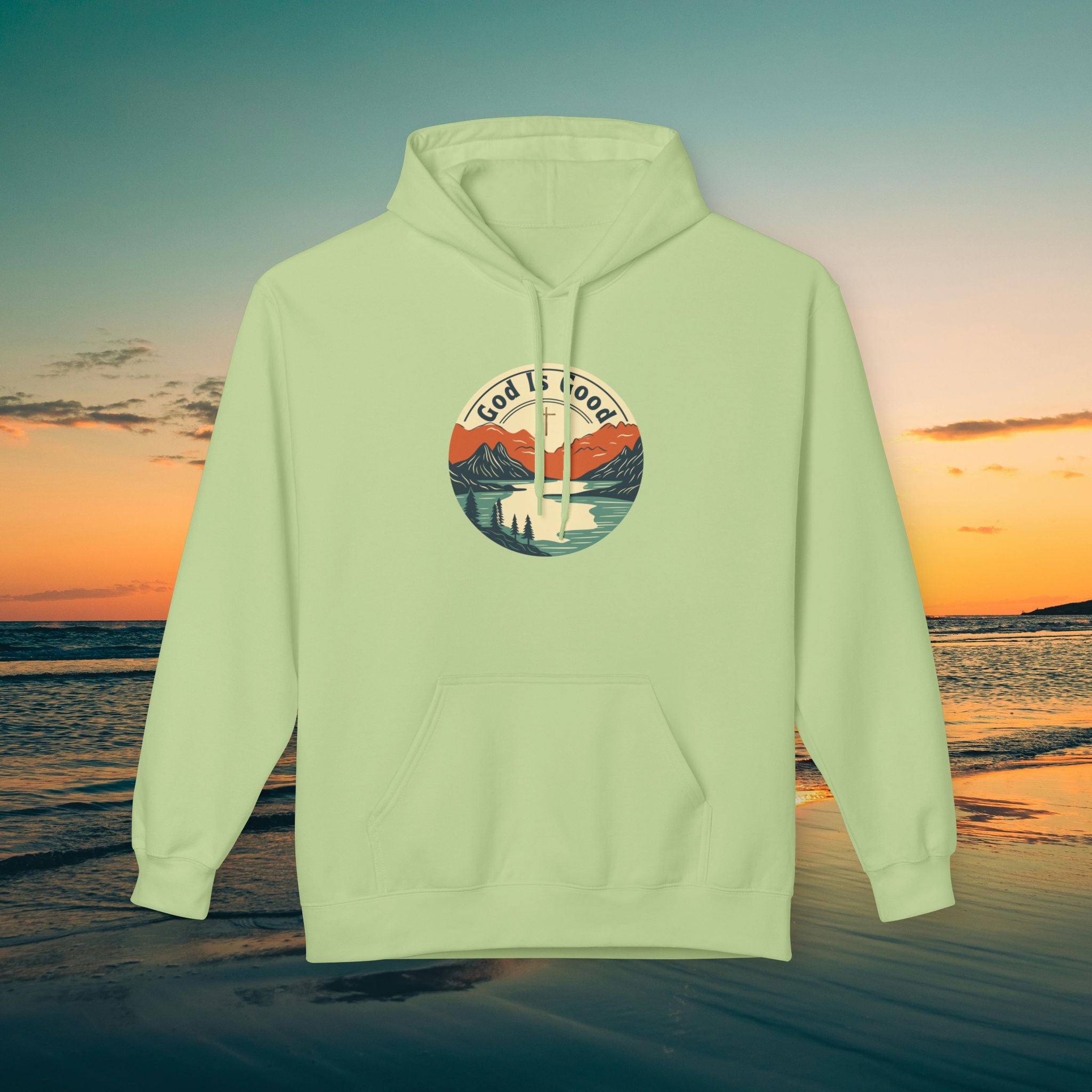 He is Good —Mountain Sunrise Hoodie