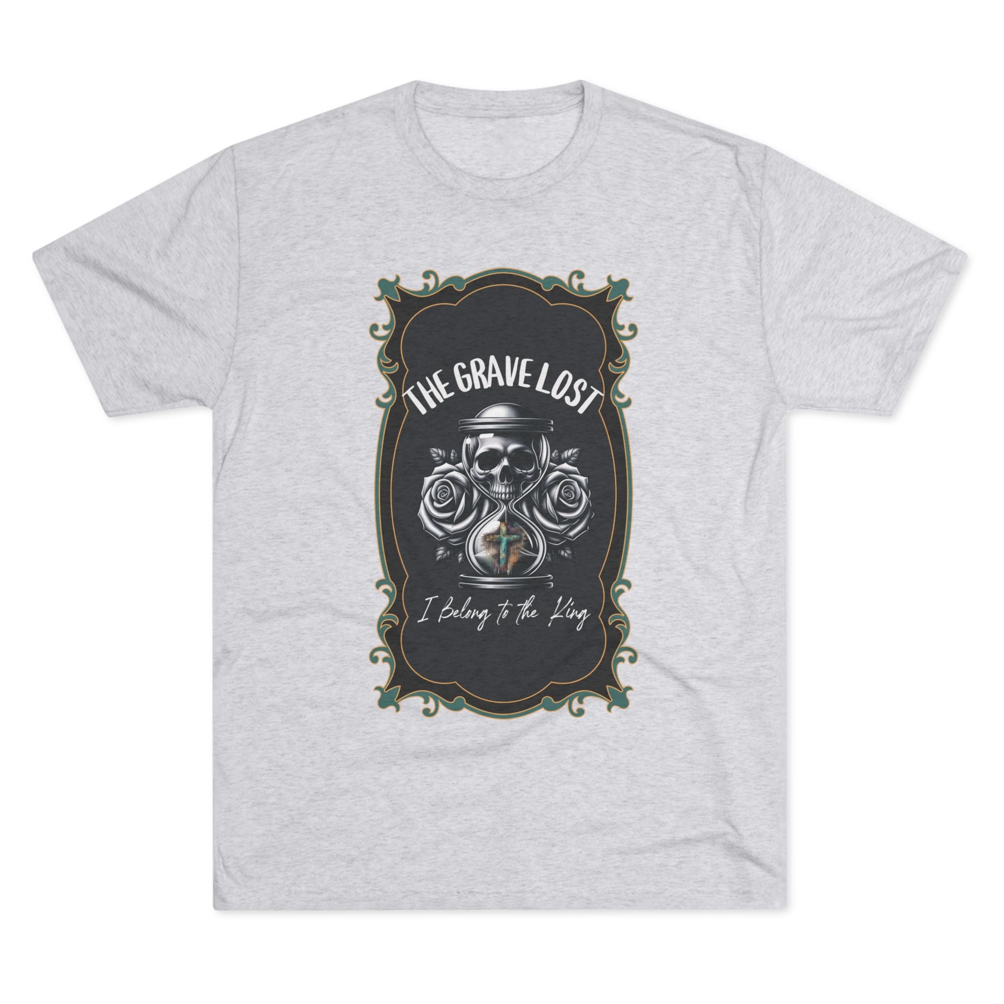 Grave Lost Skull & Roses Tee — "I Belong to the King"  Graphic Shirt