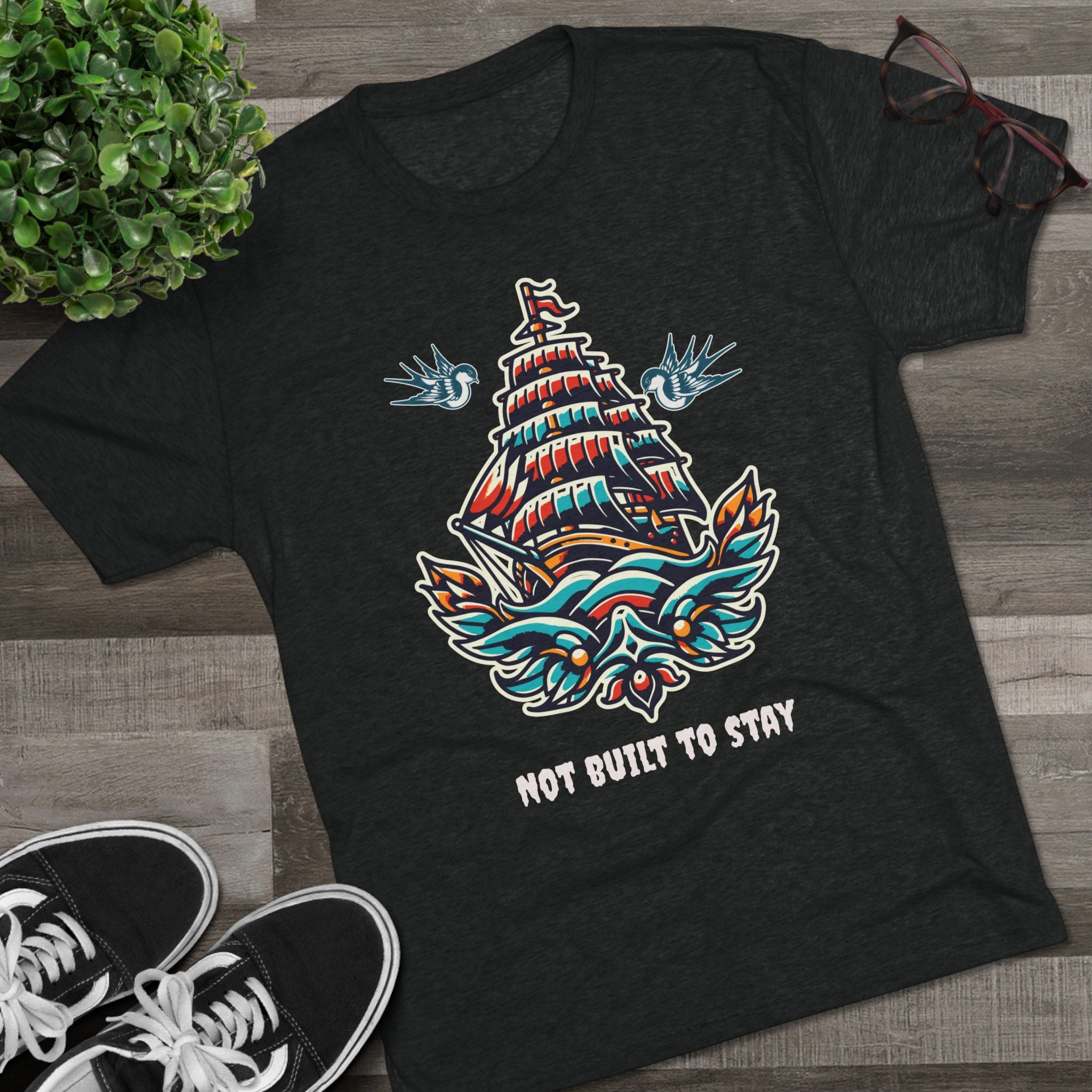 Not Built to Stay Tee — 'This World Is Not My Home' Christian Nautical T-Shirt