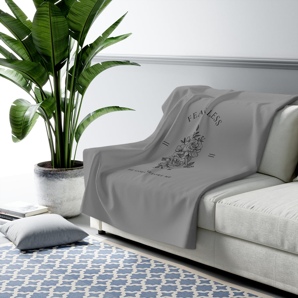 Floral Sherpa Blanket Fearless