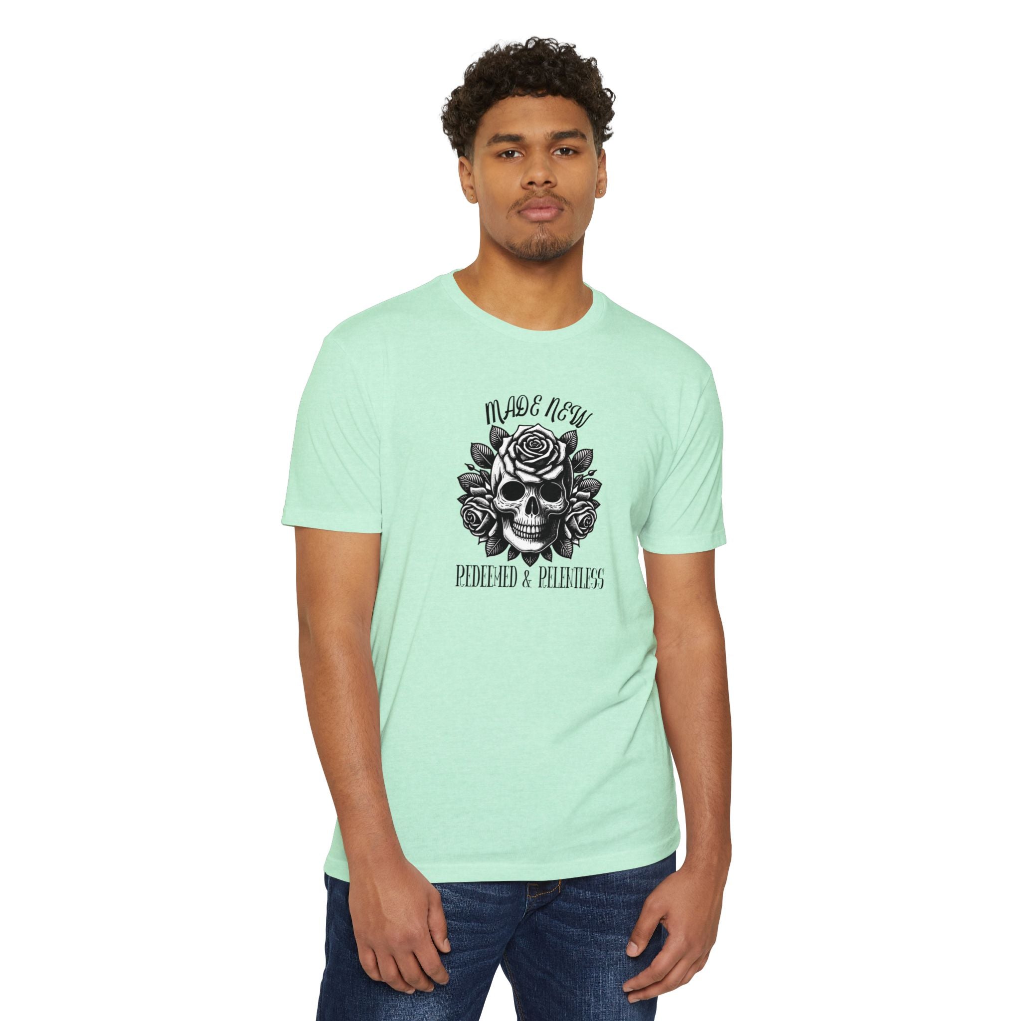 Redeemed & Relentless Christian Tee