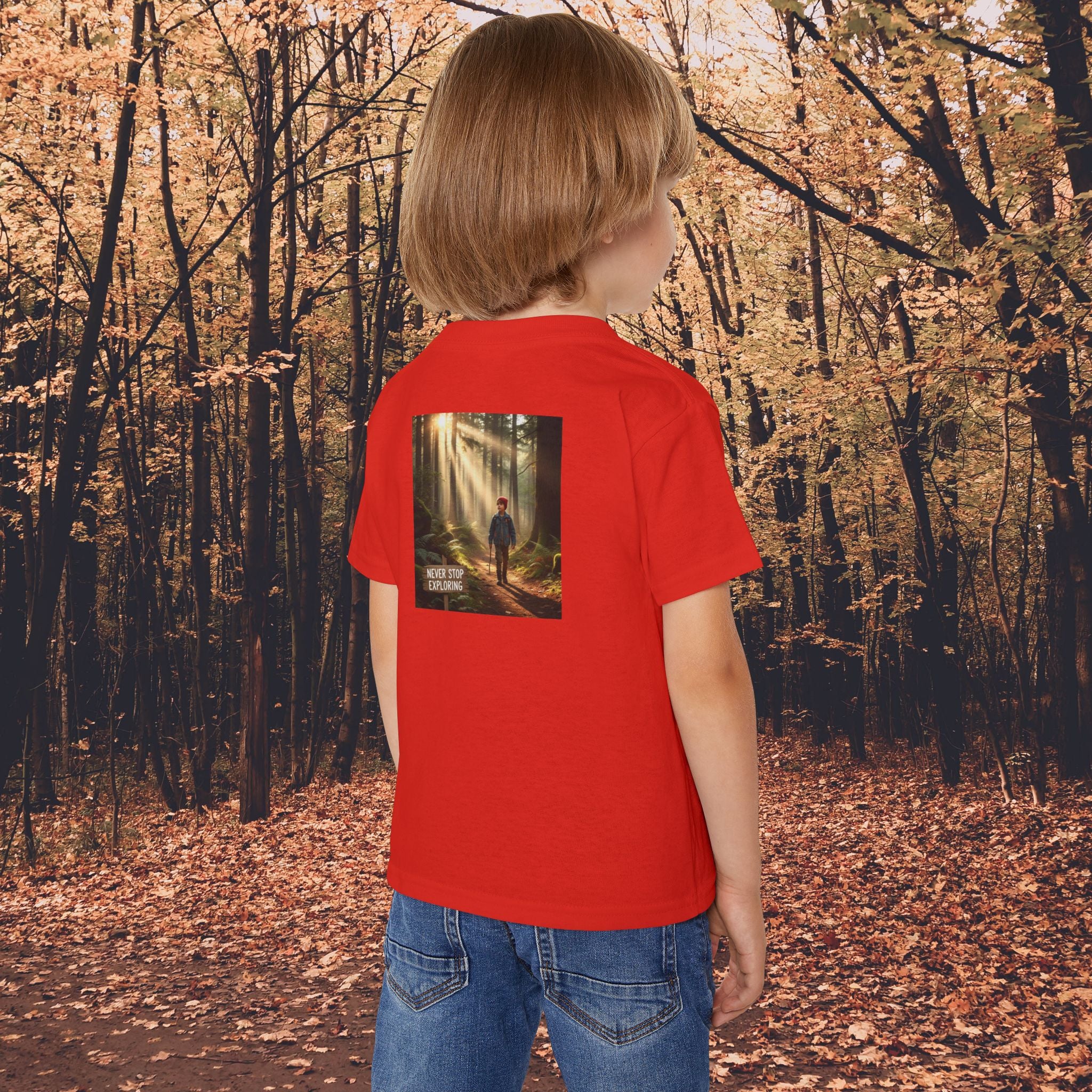 Toddler T-Shirt — "Never Stop Exploring"