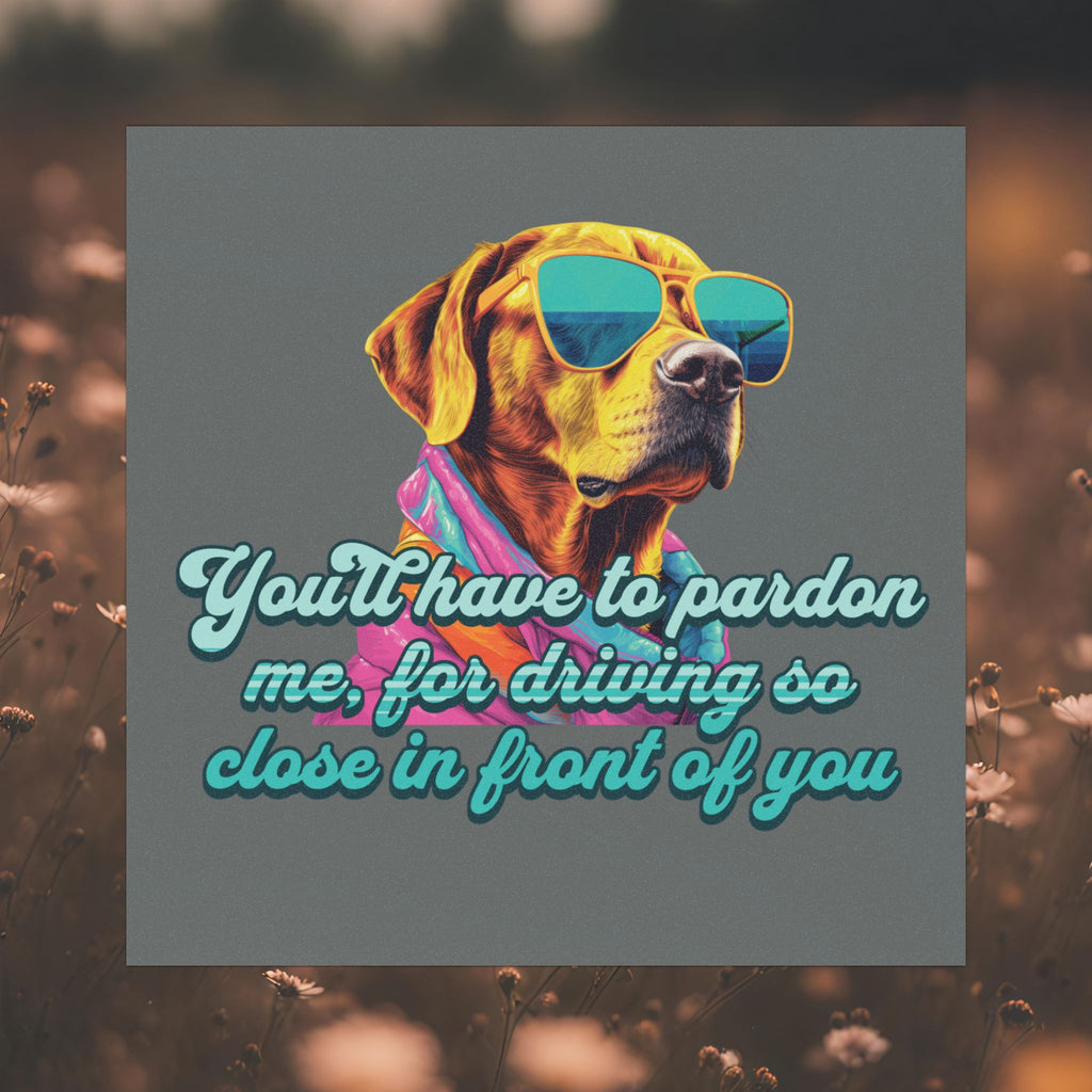 Pardon Me Car Magnet-Funny