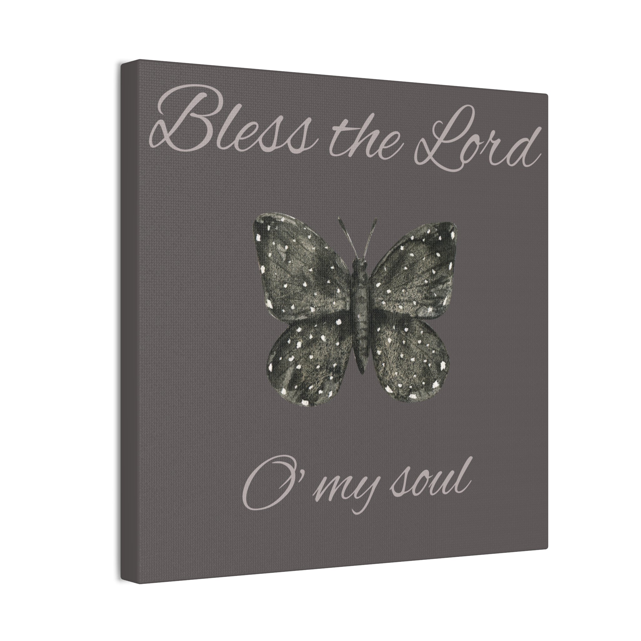Bless the Lord Butterfly Canvas Wall Art — "Bless the Lord O' my soul" Christian Home Decor