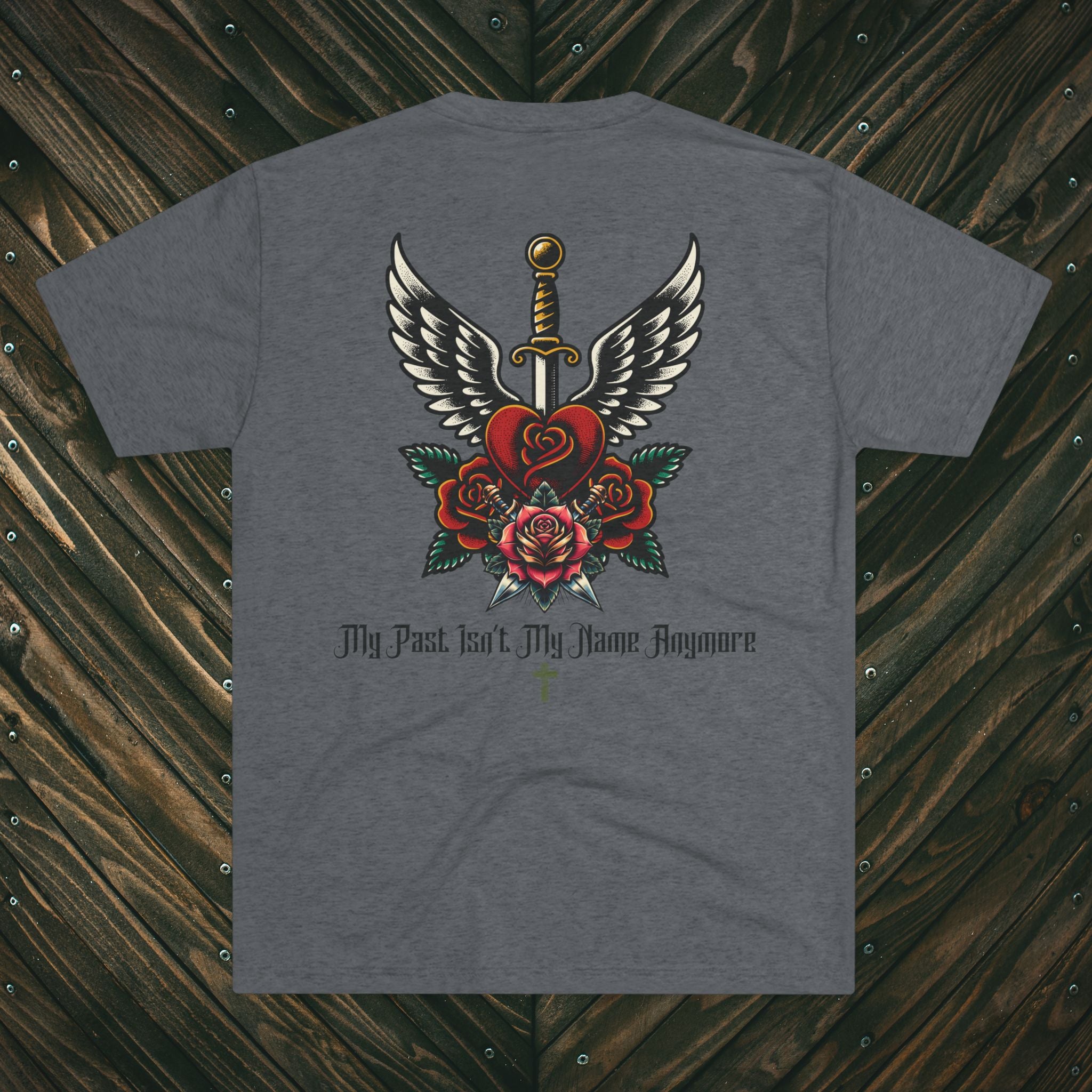 Dagger & Roses T-Shirt — "My Past Isn't My Name Anymore" Christian Tee