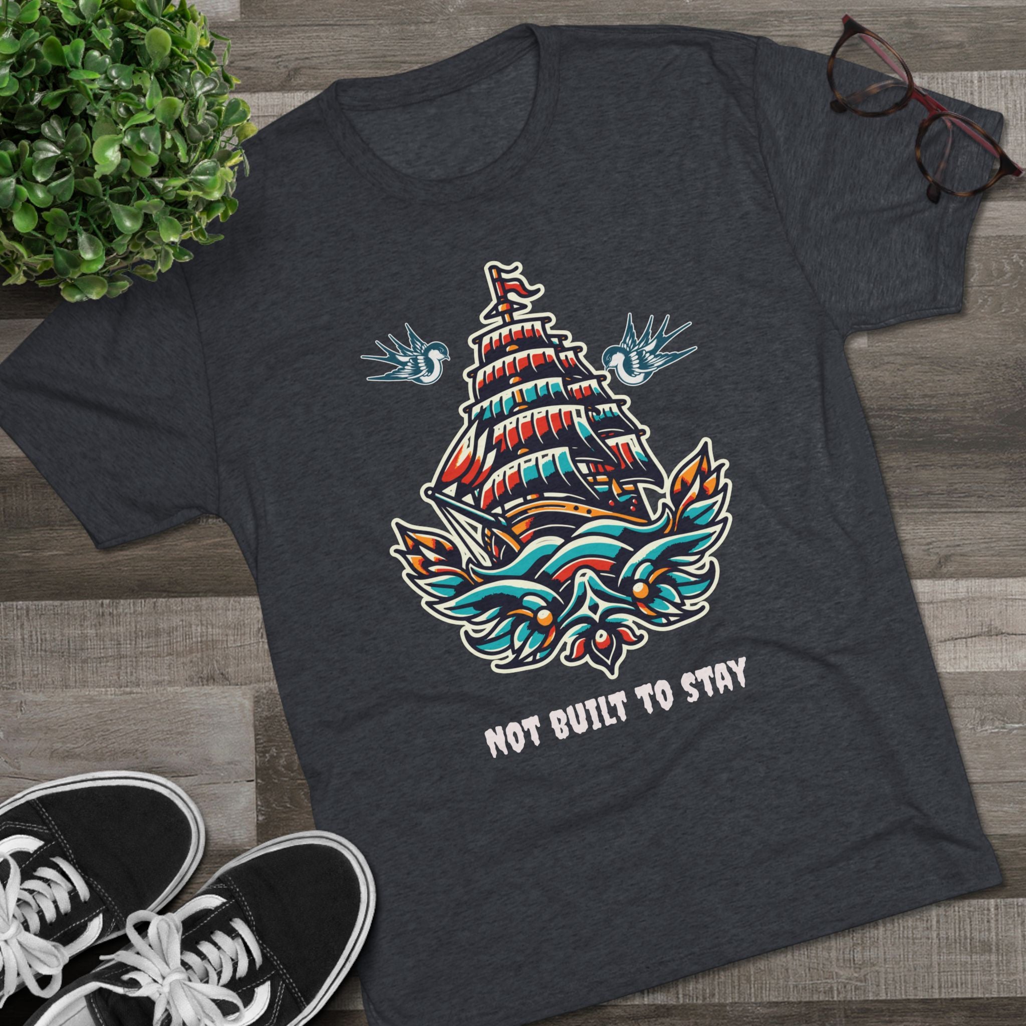 Not Built to Stay Tee — 'This World Is Not My Home' Christian Nautical T-Shirt