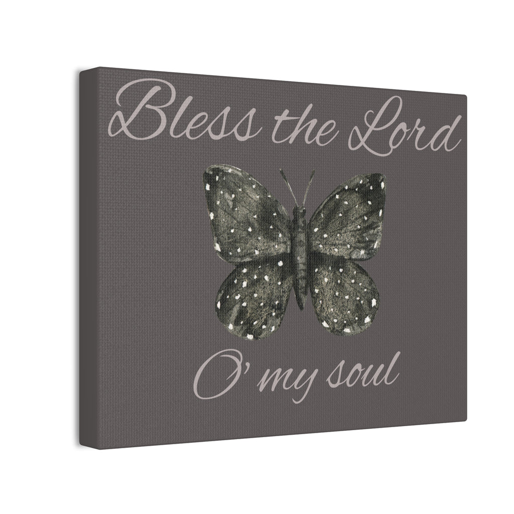 Bless the Lord Butterfly Canvas Wall Art — "Bless the Lord O' my soul" Christian Home Decor
