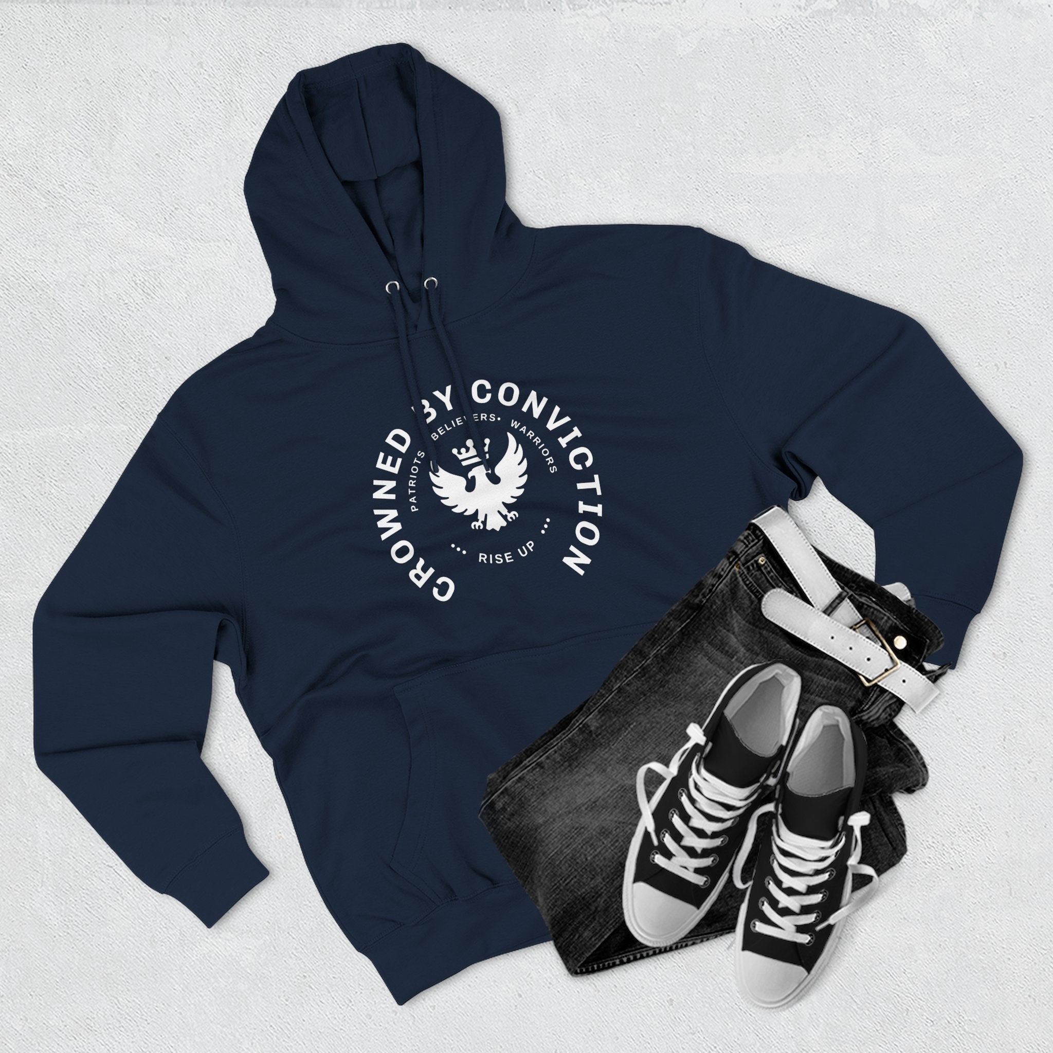 Crowned Conviction Eagle Hoodie — Graphic Pullover