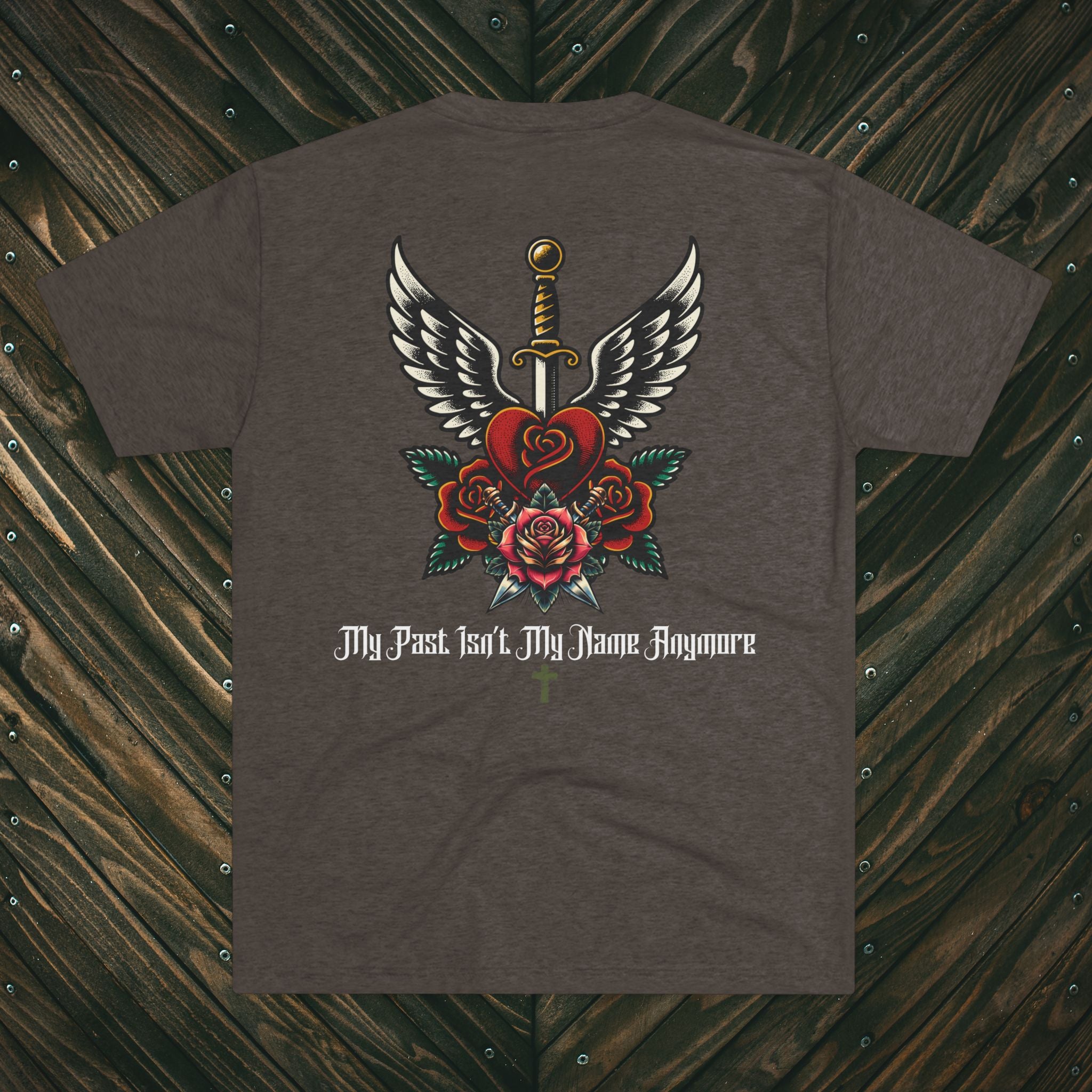 Dagger & Roses T-Shirt — "My Past Isn't My Name Anymore" Christian Tee