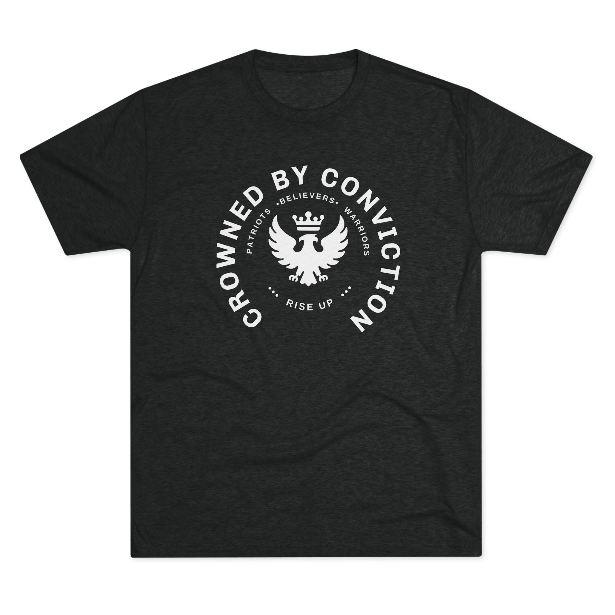 Crowned by Conviction Graphic Tee — 'Rise Up' Eagle Emblem