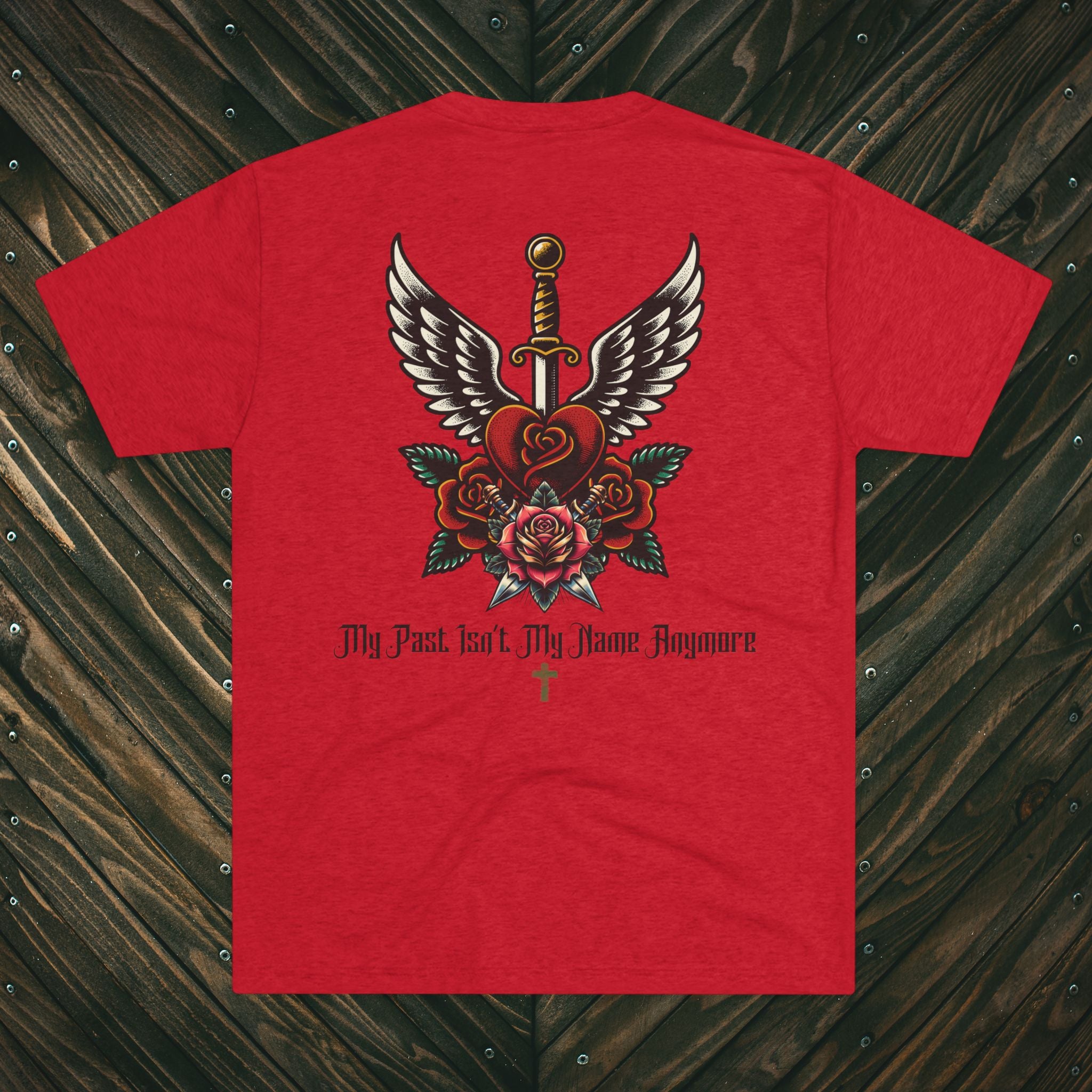 Dagger & Roses T-Shirt — "My Past Isn't My Name Anymore" Christian Tee
