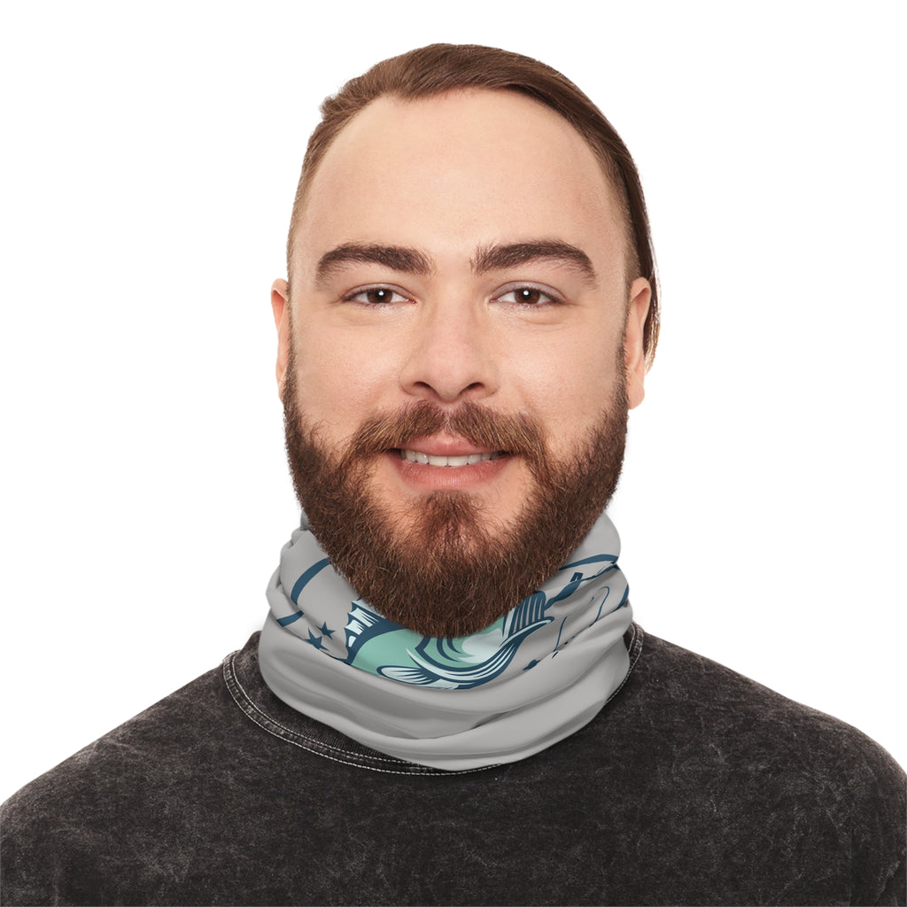 Fishing Neck Gaiter — "Teach a Man to Fish" Outdoor Face Covering