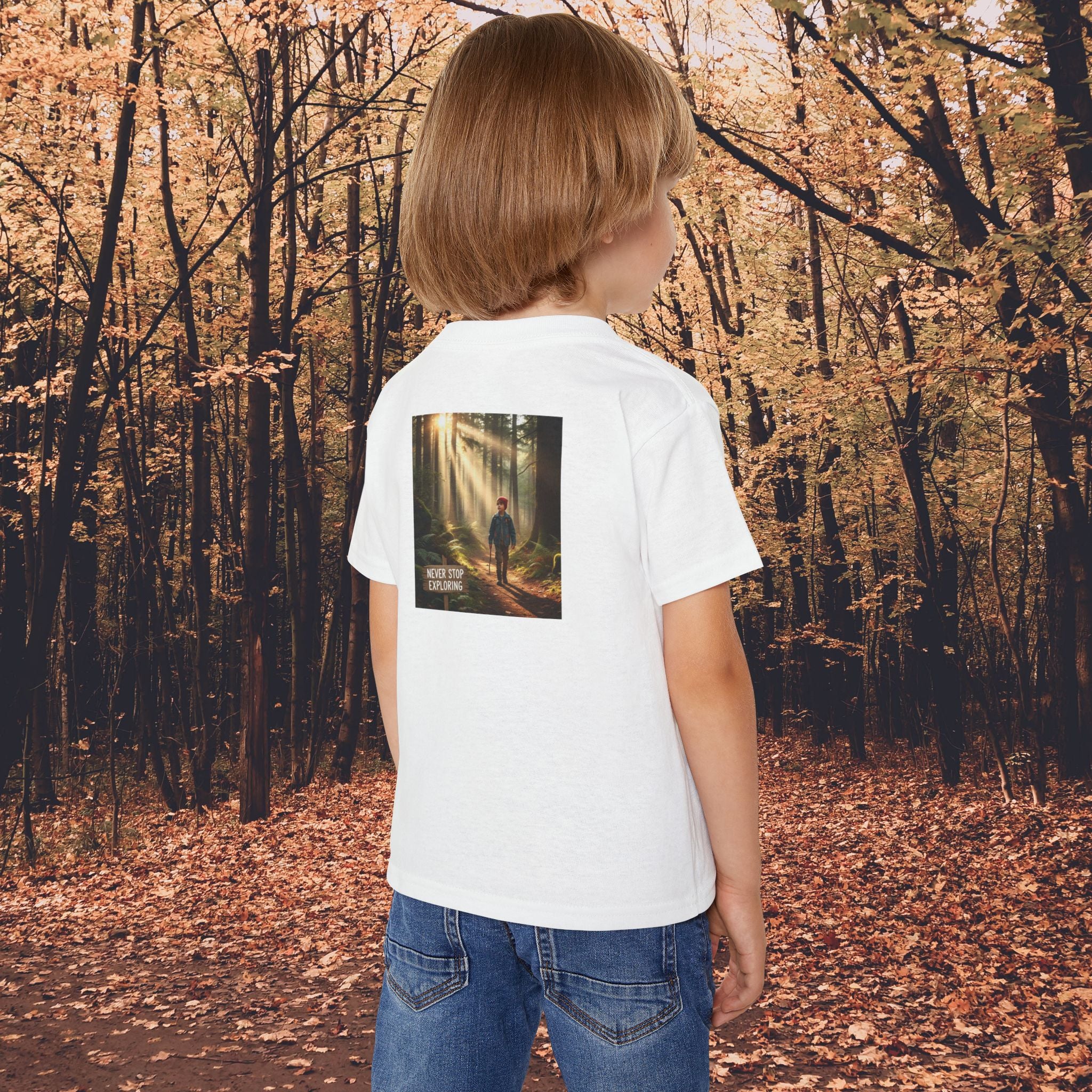Toddler T-Shirt — "Never Stop Exploring"