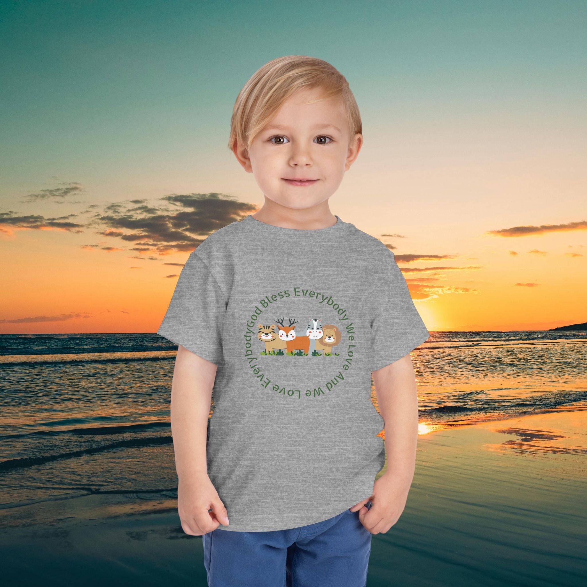 Toddler Tee — 'God Bless Everybody We Love'
