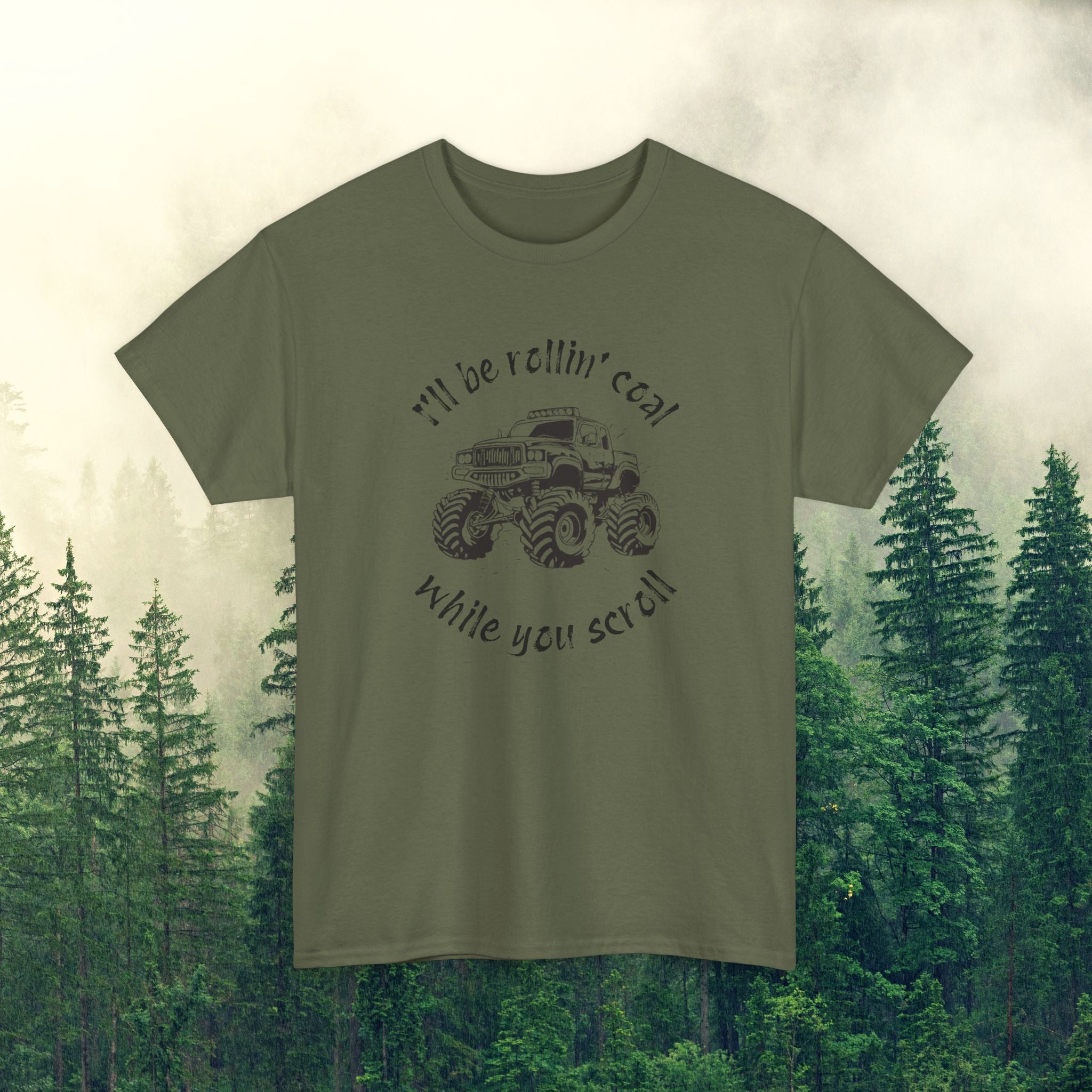 Men’s Tee — "Rollin' Coal While You Scroll"