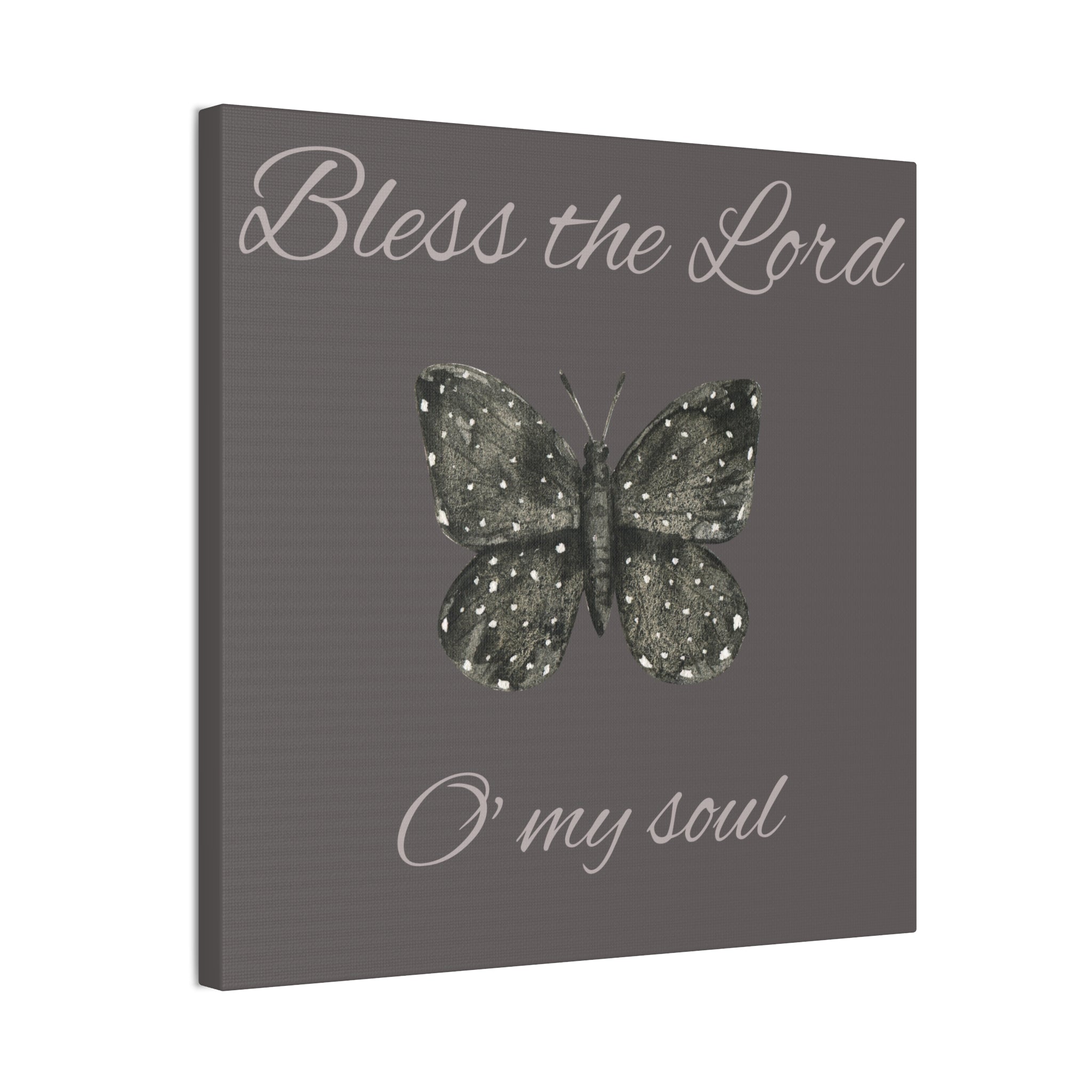 Bless the Lord Butterfly Canvas Wall Art — "Bless the Lord O' my soul" Christian Home Decor