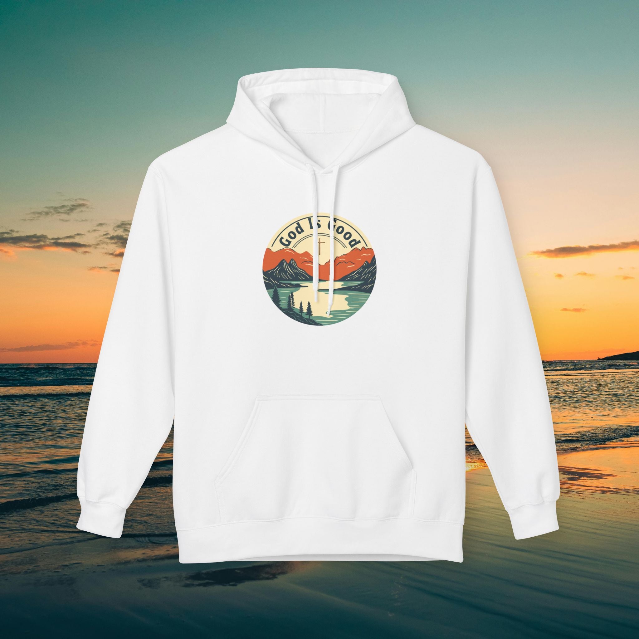 He is Good —Mountain Sunrise Hoodie