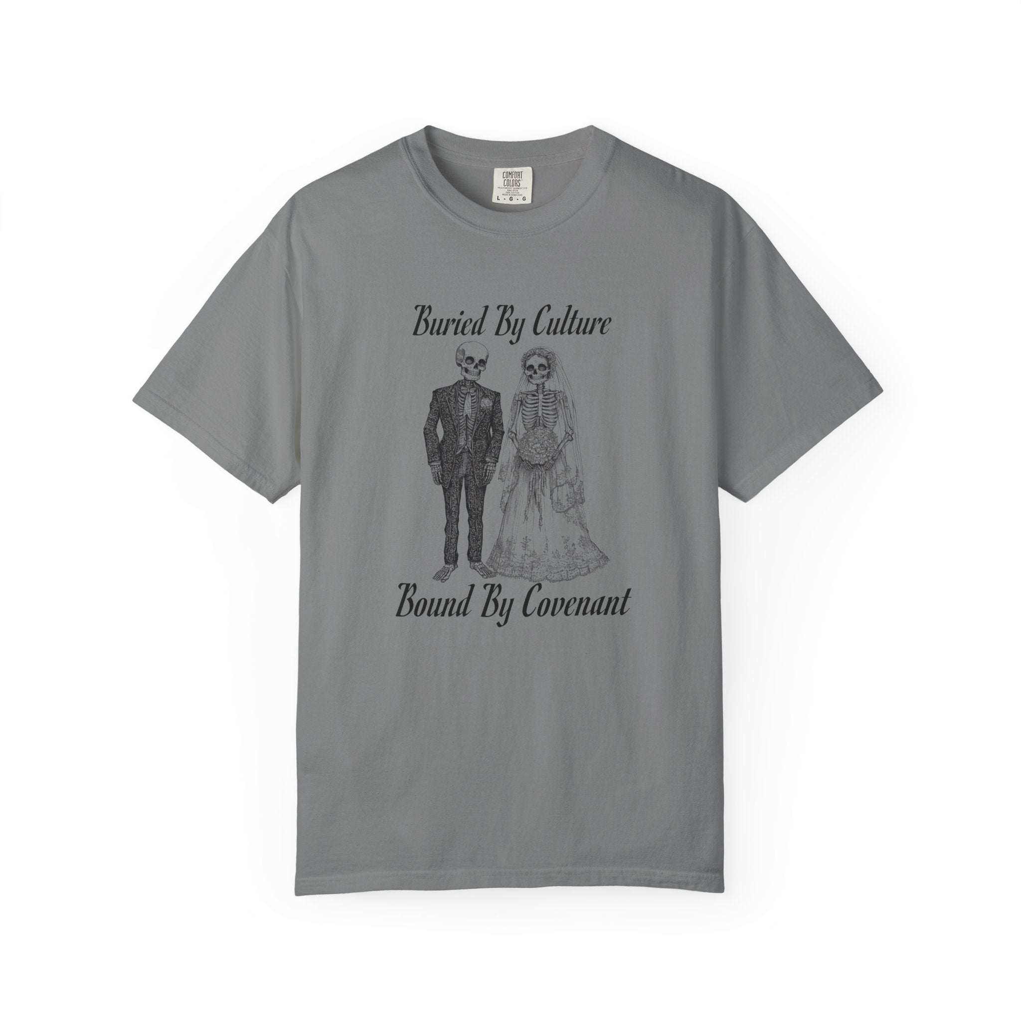 T-Shirt — "Buried By Culture, Bound By Covenant" Vintage Couple Graphic