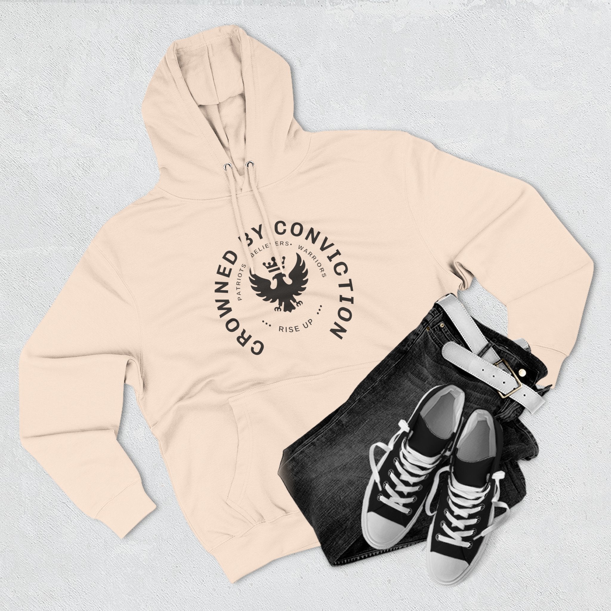 Crowned Conviction Eagle Hoodie — Graphic Pullover