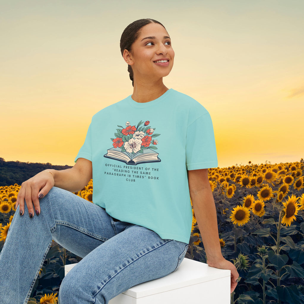 Book Club Floral Boxy Tee