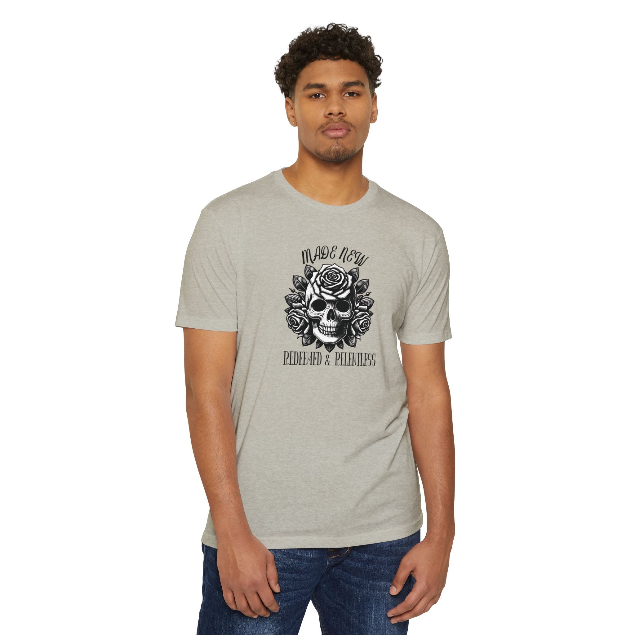 Redeemed & Relentless Christian Tee