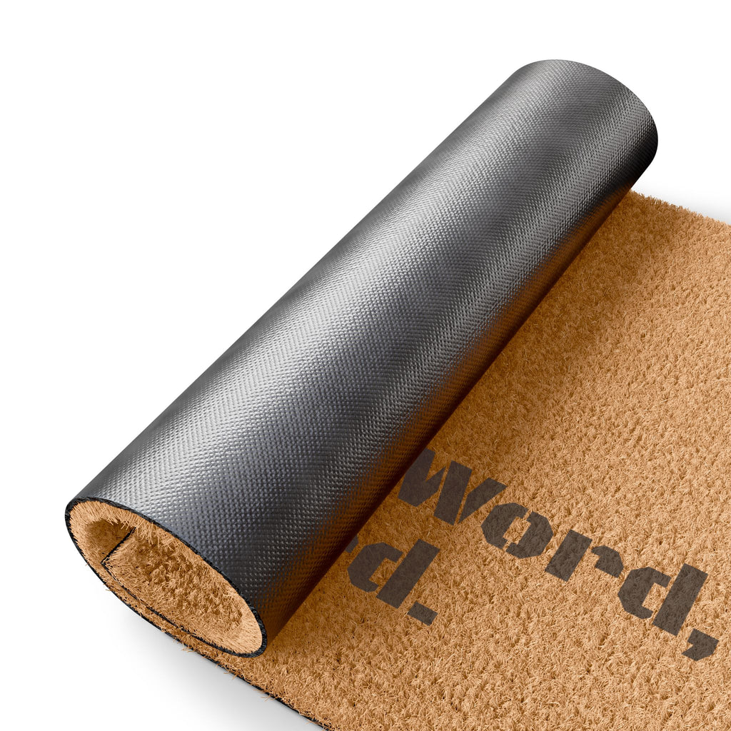 Doormat — "Follow the Word, Not the Herd" Cross Welcome Mat