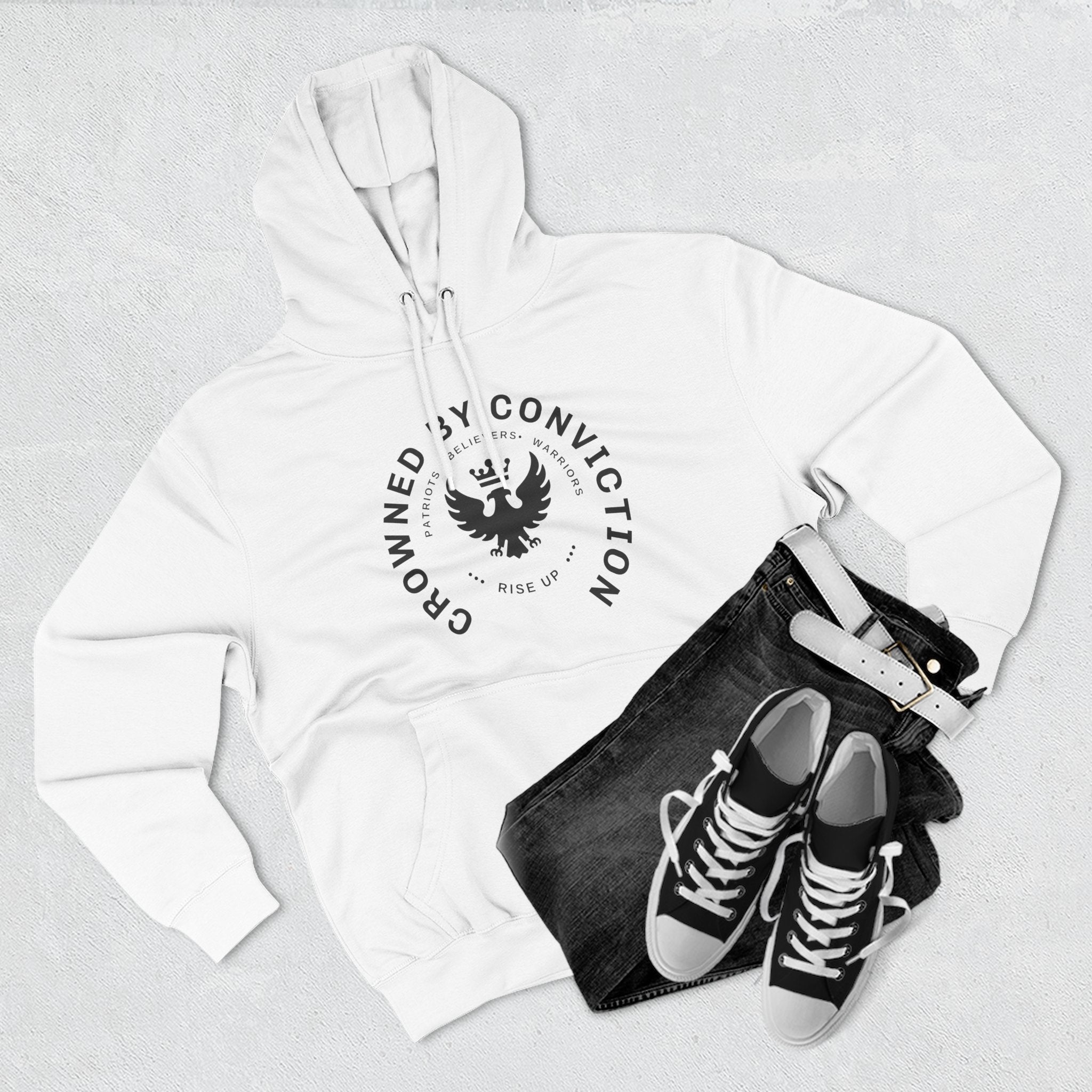 Crowned Conviction Eagle Hoodie — Graphic Pullover